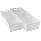 Unterbett Schubladen Organizer Set - 15 cm hoch - weiß - passend für Ikea Malm Bettkasten - Aufbewahrung