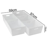 Unterbett Schubladen Organizer Set - 15 cm hoch - weiß - passend für Ikea Malm Bettkasten - Aufbewahrung
