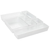 Schubladen Organizer - 6 cm hoch - 7 Teile in 5 Größen - für 48x40 Schublade Aufbewahrungsbox weiß - Ordnungssystem