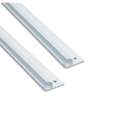 2 STÜCK Alu Kederschiene - 1,2 Meter - Kederleiste - Neigung 45° - Ø10mm (passend für 7-9mm Keder) - Weiss Aluminium Kederprofil Leiste für Wohnwagen Vorzelt Sonnensegel Schürzenleiste Vorzeltschiene