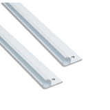 2 STÜCK Alu Kederschiene - 1,2 Meter - Kederleiste - Neigung 45° - Ø10mm (passend für 7-9mm Keder) - Weiss Aluminium Kederprofil Leiste für Wohnwagen Vorzelt Sonnensegel Schürzenleiste Vorzeltschiene