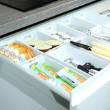 Schubladen Organizer - 6 cm hoch - 7 Teile in 5 Größen - für 48x40 Schublade Aufbewahrungsbox weiß - Ordnungssystem
