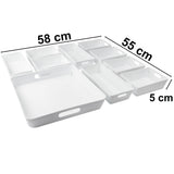 Schminktisch Schubladen Organizer 5 cm hoch - 10 Teile - Boxen in 3 Größen Ordnungssystem - Set - 55x58 cm - Aufbewahrungsbox Box Schubladeneinsatz