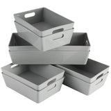 Schminktisch 8 Teile Organizer Set - 50x38x5 cm - grau - Ordnungssystem Schubladen Boxen Aufbewahrungsbox Box