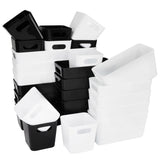 Schubladen Organizer - 10 cm hoch - 26 Teile - weiß und schwarz - in 3 Größen - Schubladeneinsatz passend für 2 Schubladen von 40 x 60 cm