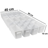 Schubladen Organizer 22 Teile Set - 90x40x10 cm - in 3 Größen - Schubladeneinsatz