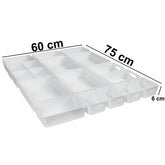 Schubladen Organizer 18 Teile - 60x75x6cm - in 3 Größen - Aufbewahrungsbox Ordnungssystem