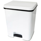 Mülleimer Treteimer 52 Liter eckig 42x38x50cm Kunststoff - Duoeimer mit Trennschiene Pedal Küche Pedaleimer Papierkorb Eimer Abfalleimer Abfallbehälter Mülltonne Müll Mistkübel