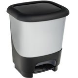 Mülleimer Treteimer 10 Liter eckig 27x23x32cm Kunststoff Klein separater Eimer Küche Büro Bad Pedaleimer Kosmetikeimer Papierkorb Abfalleimer Abfallbehälter Mülltonne Müll Mistkübel