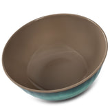 Melamin Salatschüssel - Jesolo Grün Steingutoptik Ø27 cm - 3,5 Liter Spülmaschinengeeignet Campinggeschirr Servierschüssel Camping Outdoor Garten Obst Schale Rund modernes Melamingeschirr Schüssel