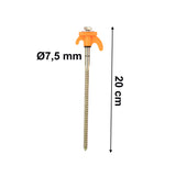 10 Stück Stahl Schraubhering 20 cm - Hering Zelthering Spiralhering harter oder weicher Boden Zeltnagel Zeltpflock Erdspieß Camping Zubehör Outdoor Set