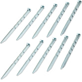 10 Stück Stahl Hering 23 cm - gerippter V-Profil - Sandhering Zelthering weiche feuchte Boden Zeltnagel Zeltpflock Erdspieß Camping Zubehör Outdoor Set