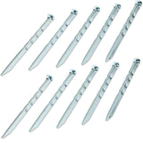 10 Stück Stahl Hering 23 cm - gerippter V-Profil - Sandhering Zelthering weiche feuchte Boden Zeltnagel Zeltpflock Erdspieß Camping Zubehör Outdoor Set
