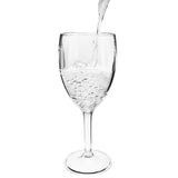 Melamin Geschirr Set Jesolo Grau für 4 Personen - 16 Teile - mit klarem Weinglas 290ml aus Acryl - Steingutoptik Campinggeschirr