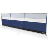Windschutz 500 x 140 Seitenmarkise - Sonnenschutz Sichtschutz - Camping Garten Strand - mehrfarbig blau grau 5 x 1,4 Outdoor Wohnwagen Zubehör Schutzwand mit 4 Aufstellstangen mit Aufbewahrungstasche