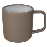 ABS Camping Tassenset non-slip elegante Farben 4 Tassen je 350 ml - braun weiß Campinggeschirr Geschirr Personen Picknick Camping Outdoor