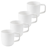 Tassenset aus ABS-Kunststoff non-slip 4 Tassen je 350 ml - weiß Kaffeetassen Campinggeschirr - hitzebeständig bis 90 Grad