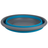 2x Faltbarer Schüssel - rund - 9 Liter - D-37,5x14 cm - gefaltet 5 cm - blau Waschschüssel Spülschüssel Wasserschüssel - Kunststoff Spüle