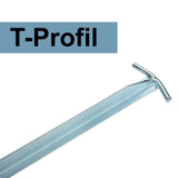 5 Stück Stahl Hering 40 cm - T-Profil - Felsnagel Zelthering harter Boden Zeltnagel Zeltpflock Erdspieß Camping Zubehör Outdoor Set