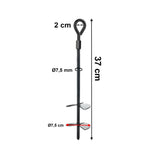 5 Stück Telleranker 37 cm Bodenanker mit Einschraubhilfe Spirale Spiralhering Spiralbodenpfahl mit 2 Spiraltellern Outdoor Hund Erdanker