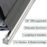 Alu Kederschiene - 1,2 Meter SCHWARZ Kederleiste Ø9mm (passend für 6-8mm Keder) Aluminium Kederprofil Befestigungsleiste für Wohnwagen Wohnmobil Zelt Vorzelt Sonnensegel Schürzenleiste Vorzeltschiene