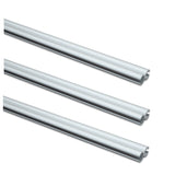 3 STÜCK Alu Doppelkederschiene je 1 Meter Kederleiste Ø8mm (passend für 5-7mm Keder) - Aluminium Leiste Kederprofil für Wohnwagen Wohnmobil - Zelt Vorzelt Schürzenleiste Vorzeltschiene