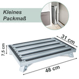 Caravan Trittstufe Klappbare Stufe 63x48x24 cm aus Aluminium bis zu 150kg belastbar mit Anti-Rutsch-Trittfläche Einstiegshilfe Einzeltritt Faltbar Wohnwagen Wohnmobil Fußbank Trittleiter