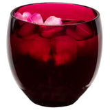 Melamin Geschirr Set für 2 Personen 8 Teile mit Trinkglas rot schwarz Tonoptik - Essgeschirr Acryl Wasserglas - Campinggeschirr