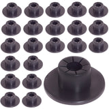 32 x universal Füße schwarz - für 8 Stühle Tische Schränke - Fußkappen Tischfuß Stuhlkappe Bodenschutz robust - für runde Beine D-1,5-3 cm