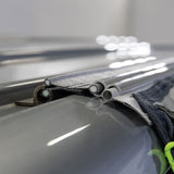 3m Doppelkeder Adapter mit Kederschiene - Drive Away Kit Kederleiste für Wohnwagen Wohnmobil Caravan Zeltkeder Vorzelt 6mm und 4mm Keder Verbindung - Kederband robust und biegsam - grau 3m Kunststoff Schiene