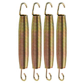 4x Zugfeder Feder Camping - 18 cm lang - Doppelhaken - Federstahl D-3 mm verzinkt - 180 mm