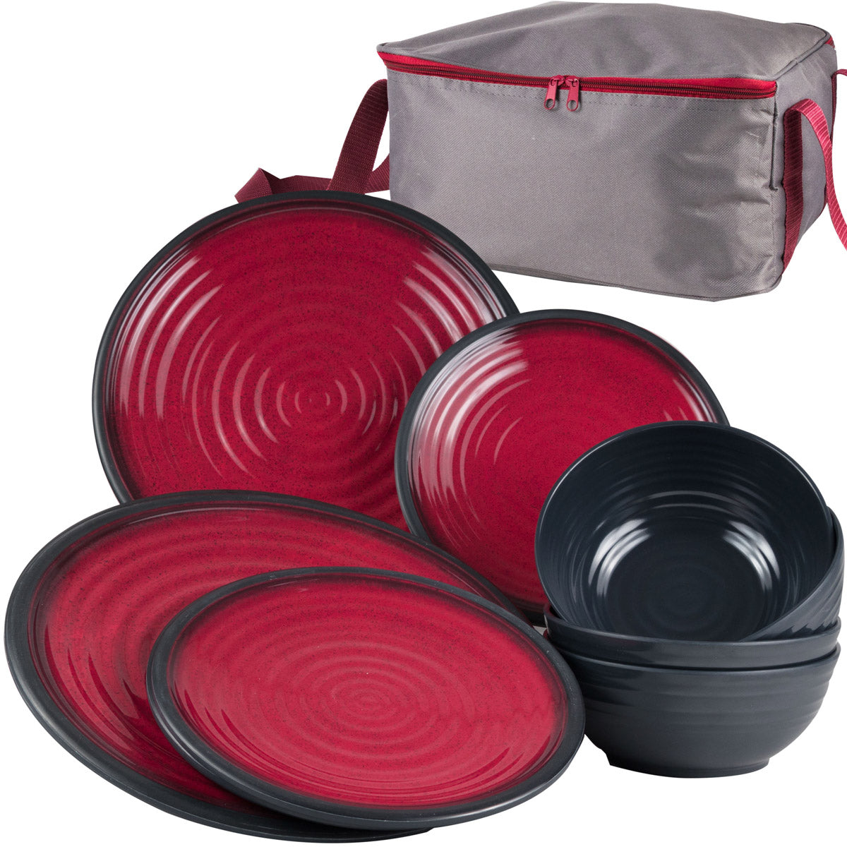 Melamin-geschirr-set-granit-ruby-mit-tragetasche-1