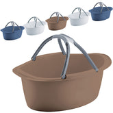 6x runde Schüsseln mit Tragegriff 25 Liter - Waschschüssel Spülschüssel 60 x 40 cm Aufbewahrung