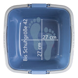 Schüssel mit Tragegriff Waschschüssel 18,5 Liter 40 x 40 cm Quadratisch Spülschüssel Wasserschüssel Tragekorb Kunststoff Spüle Korb Waschbecken Aufbewahrung Camping Abwaschschüssel Plastik Eimer