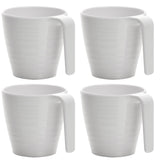 Melamin 4 Tassen 300 ml ideal für Camping - Stapelbar - Trinkbecher Kaffeetasse Kaffeebecher