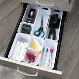 Schubladen Organizer - 10 cm hoch - 26 Teile - weiß und schwarz - in 3 Größen - Schubladeneinsatz passend für 2 Schubladen von 40 x 60 cm