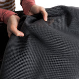 Vorzeltteppich Soft Breite 250/300/350 - ZUSCHNEIDBAR - ohne Ausfransen - formfest - weich - grau leicht waschbar - Aufbewahrungstasche Heringe und Clips Camping Wohnwagenteppich Vorzelt Unterlage