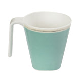 Melamin Tassenset türkis-weiß 2 Tassen je 350 ml - Campinggeschirr Geschirr Personen Picknick Camping Outdoor
