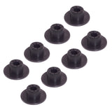 8x universal Füße schwarz - für 2 Stühle Tische Schränke - Fußkappen Tischfuß Stuhlkappe Bodenschutz robust - für runde Beine D-1,5-3 cm