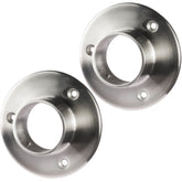 2 STÜCK Edelstahl Flansch für 42,4 mm Rohre - V2A Fitting für Geländer Handlauf Balkon gebürstet