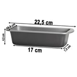 Rechteckige Backform 22,5x10,5x5,5 cm für die Heissluftfriteuse Air Fryer - klein eckig Zubehör Einsatz Stahlblech antihaftbeschichtet bis 230°C Backform