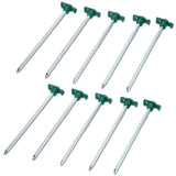 10 Stück Stahl Hering 25 cm - rundes Profil Ø8mm - Felsnagel Zelthering harter Boden Zeltnagel Zeltpflock Erdspieß Camping Zubehör Outdoor Set