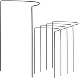 Pflanzenstütze Staudenstütze halbrund grau - Ø 38 cm - 100 cm hoch - aus 4mm kunststoffummantelten Draht - Für den Garten - Metall - Buschstütze - Staudenstütze - Pflanzbogen Staudenhalter Rankhilfe Pflanzenring