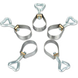 5 Stück Klemmen für Vorzeltstangen Ø25 mm Rohrklemmen Rohrschelle mit Schraube Schraubklemme