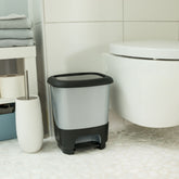 Mülleimer Treteimer 10 Liter eckig 27x23x32cm Kunststoff Klein separater Eimer Küche Büro Bad Pedaleimer Kosmetikeimer Papierkorb Abfalleimer Abfallbehälter Mülltonne Müll Mistkübel