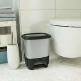 Mülleimer Treteimer 10 Liter eckig 27x23x32cm Kunststoff Klein separater Eimer Küche Büro Bad Pedaleimer Kosmetikeimer Papierkorb Abfalleimer Abfallbehälter Mülltonne Müll Mistkübel