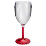 4x Campingglas Weinglas 4er Set 290 ml - Trinkkelch Trinkgläser aus Acryl Plastikglas bunt