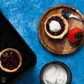 Runde kleine Törtchenform Ø8,5x1,5 cm für die Heissluftfriteuse Air Fryer - klein Zubehör Einsatz Stahlblech antihaftbeschichtet bis 230°C Backform Backförmchen