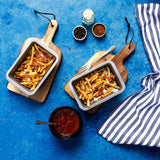 Air Fryer Backform 16,5x11,5x4,5 cm rechteckig für die Heissluftfriteuse - Zubehör klein eckig Einsatz Stahlblech antihaftbeschichtet bis 230°C Backform