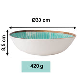 Melamin Geschirr Salatschüssel Ø30 cm Campinggeschirr Servierschüssel Tafelgeschirr Camping Outdoor Garten Zeitlose Obst Schale Rund modernes Melamingeschirr Picknickgeschirr Schüssel